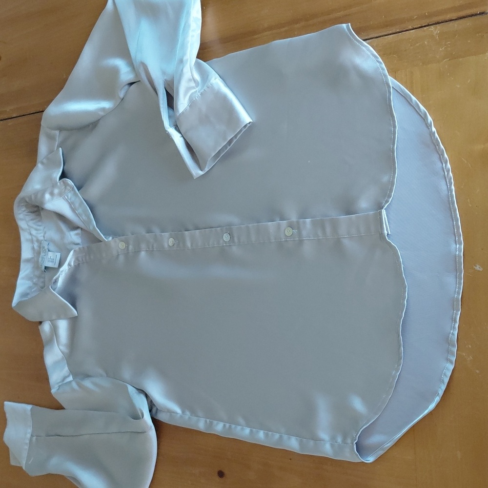 Rachel Zoe Tan Satin Medium Shirt